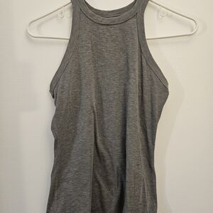 Gray Women's Ribbed Tank Top